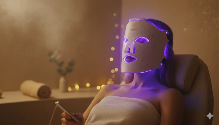 Lumière LED bleue visage : bienfaits, utilisation et précautions