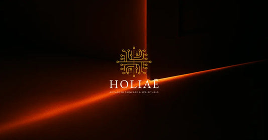 Lumière LED orangée filtrant sous une porte entrouverte dans une pièce sombre, créant un contraste sensoriel entre ombre et éclat.