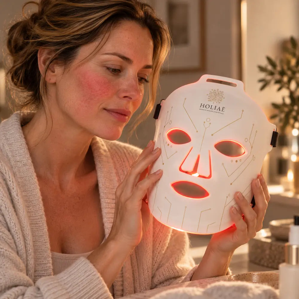 Masque LED rosacée et couperose : quelles lumières pour les rougeurs ?