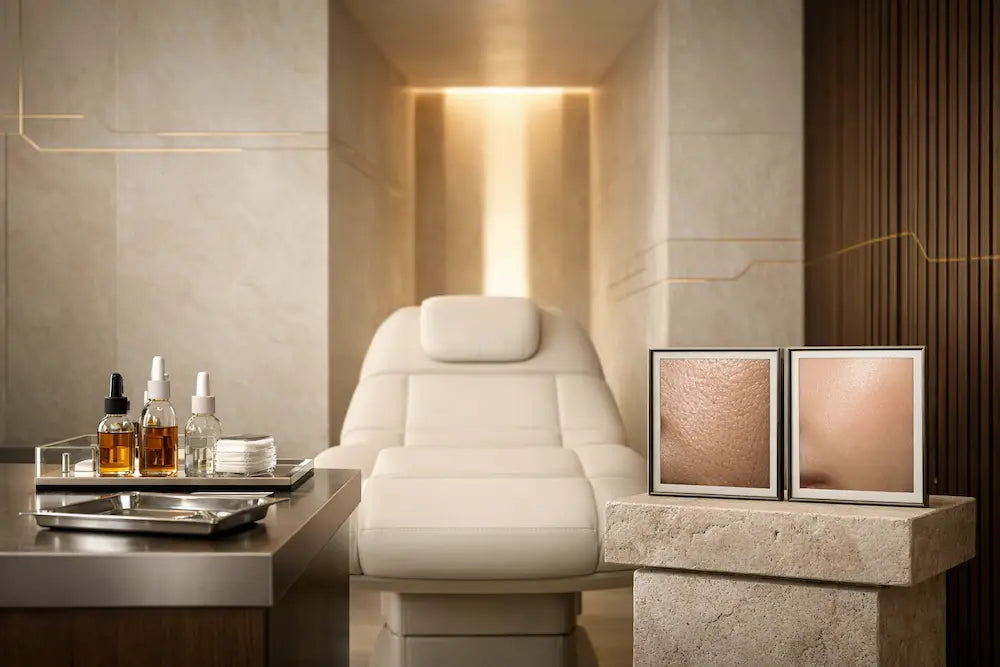 Peeling visage avant après : résultats, délais et limites