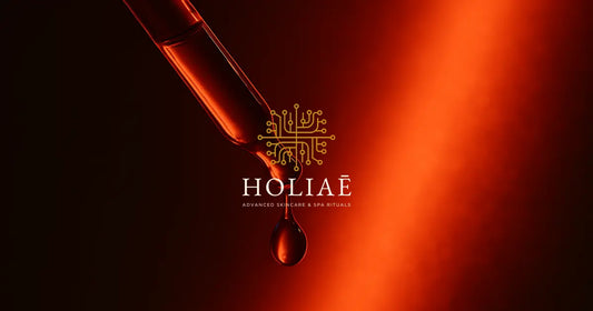 Pipette de sérum laissant tomber une goutte sous lumière LED rouge