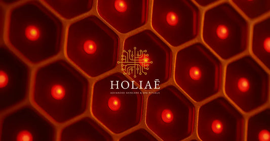 Zoom macro sur des LED rouges alignées en grille, illustrant la densité lumineuse du masque RE:GEN I