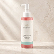 Gel Nettoyant Visage Hydratant & Éclat HOLIAĒ présenté en packshot premium sur fond ivoire