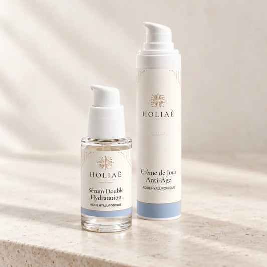 Routine Duo Peau Déshydratée HOLIAĒ avec sérum et crème de jour à l’acide hyaluronique