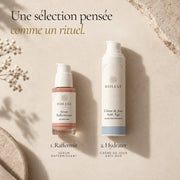 Sérum raffermissant aux peptides et crème de jour anti-âge du Coffret Anti-Âge Essentiels HOLIAĒ