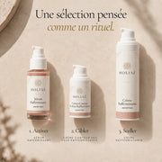 Sérum, crème visage et contour des yeux aux peptides du coffret HOLIAĒ