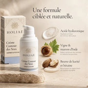 Crème Contour des Yeux HOLIAĒ avec extraits de vigne, marron d’Inde, ginkgo et acide hyaluronique