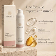 Crème Raffermissante HOLIAĒ avec Hexapeptide-11, dipalmitoyl hydroxyproline et acide hyaluronique