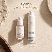 Sérum Exosomes Anti-Âge et crème de nuit aux céramides HOLIAĒ présentés comme soins complémentaires