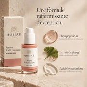 Sérum Raffermissant HOLIAĒ avec Hexapeptide-11, ginkgo biloba et acide hyaluronique