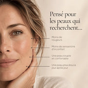 Portrait de femme illustrant les besoins des peaux sensibles ciblés par la Crème Hydratante Apaisante HOLIAĒ
