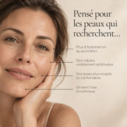 Portrait de femme illustrant les besoins ciblés par le Sérum Acide Hyaluronique Double Hydratation HOLIAĒ