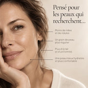 Portrait de femme illustrant les besoins ciblés par le Sérum Lissant Anti-Rides Rétinol-Like HOLIAĒ