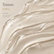 Texture huileuse se transformant en lait du Gel Nettoyant Visage Peaux Sensibles HOLIAĒ en macro
