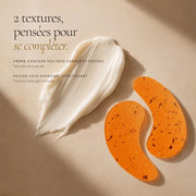 Textures de la crème contour des yeux et des patchs hydrogel HOLIAĒ