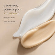Textures du sérum à l’alpha-arbutine et de la crème à l’acide kojique HOLIAĒ