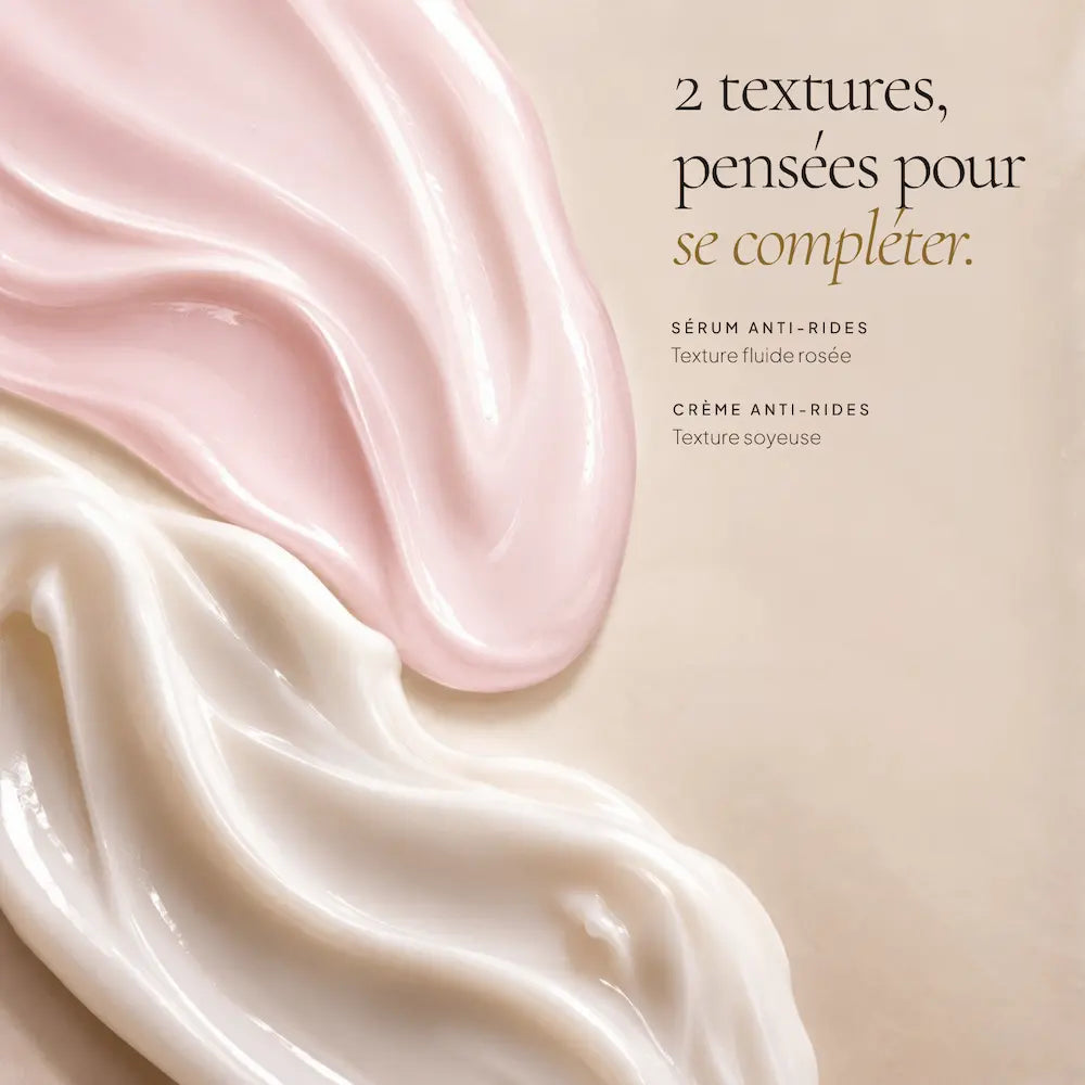 Textures du sérum et de la crème Rétinol-Like HOLIAĒ