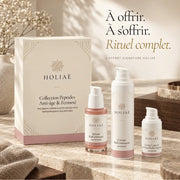 Coffret Anti-Rides et Fermeté aux Peptides HOLIAĒ présenté comme cadeau