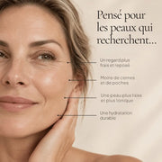 Portrait de femme illustrant les besoins du contour des yeux ciblés par la routine Anti-Cernes HOLIAĒ