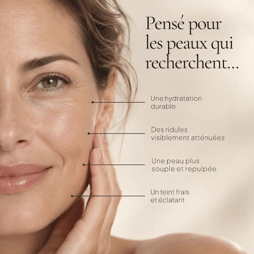 Portrait de femme illustrant les besoins ciblés par la routine Peau Déshydratée HOLIAĒ