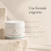 Masque Visage aux Argiles Verte & Blanche HOLIAĒ avec certification COSMOS NATURAL