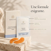 Patchs Yeux Hydrogel Défatigants HOLIAĒ avec engagements qualité et test dermatologique