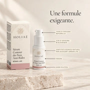 Sérum Contour des Yeux Anti-Rides Rétinol-Like HOLIAĒ et étui avec certification COSMOS NATURAL