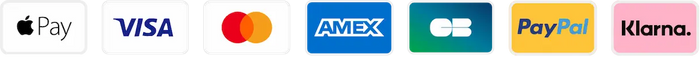 Logos des moyens de paiement disponibles : Visa, Mastercard, American Express, Alma et PayPal.