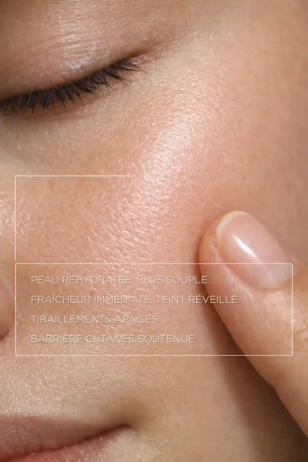 Résultat brume hydratante visage peau réhydratée plus souple éclat naturel