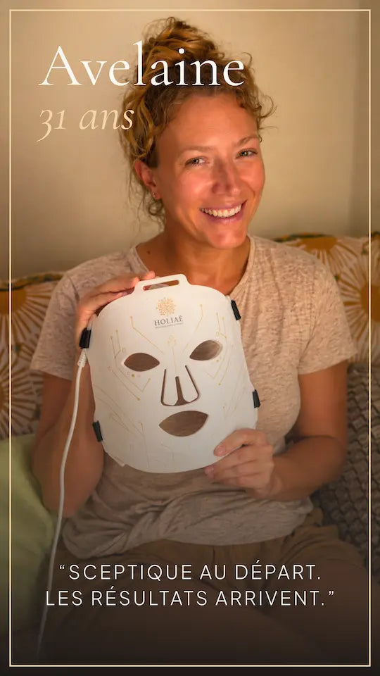 Témoignage cliente HOLIAĒ Avelaine Masque LED
