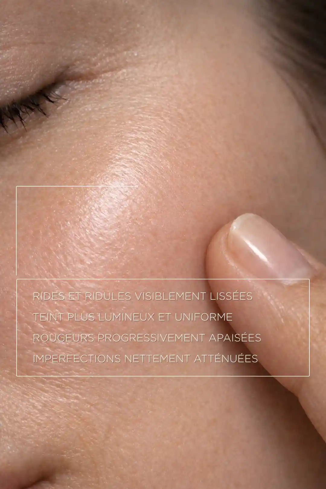 Résultat masque LED visage rides atténuées peau plus lumineuse et uniforme