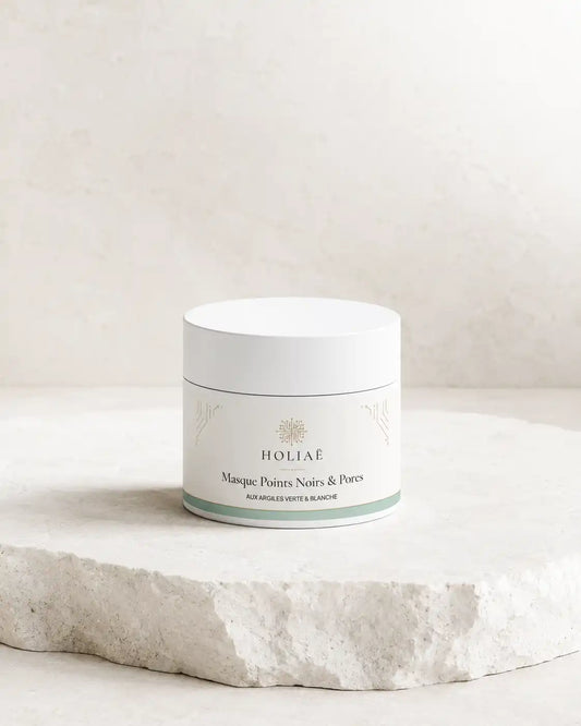 Masque Visage aux Argiles Verte & Blanche Pores & Points Noirs HOLIAĒ