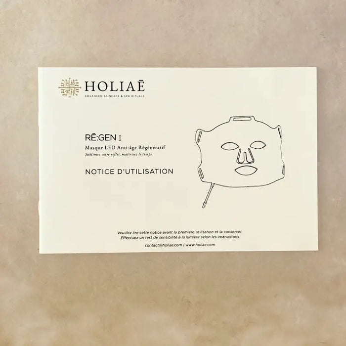 Notice d’utilisation Holiae RE:GEN I pour masque LED visage anti-âge