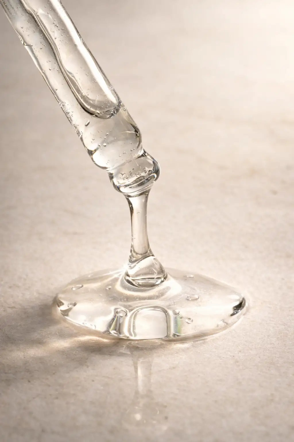 Texture peeling AHA fluide avec acide hyaluronique et bulles