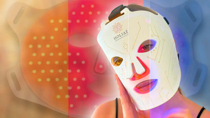 Rituel Bedtime Skincare du masque LED Holiaē RĒ:GEN I, séquence multi-longueurs d’onde pour favoriser la régénération nocturne et préparer la peau au sommeil.