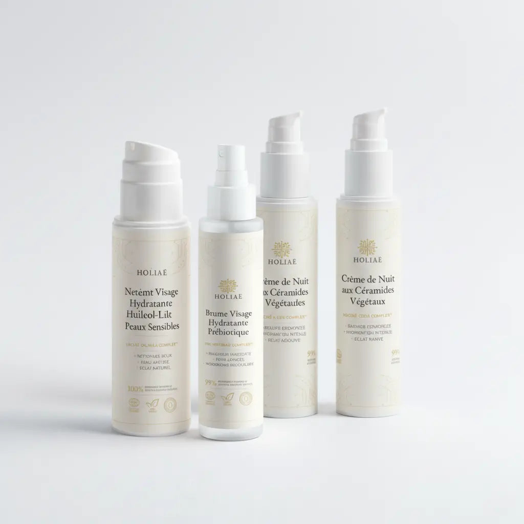 Routine skincare structurée hydratante pour restaurer le confort cutané, maintenir l’équilibre de la peau et prévenir la déshydratation.