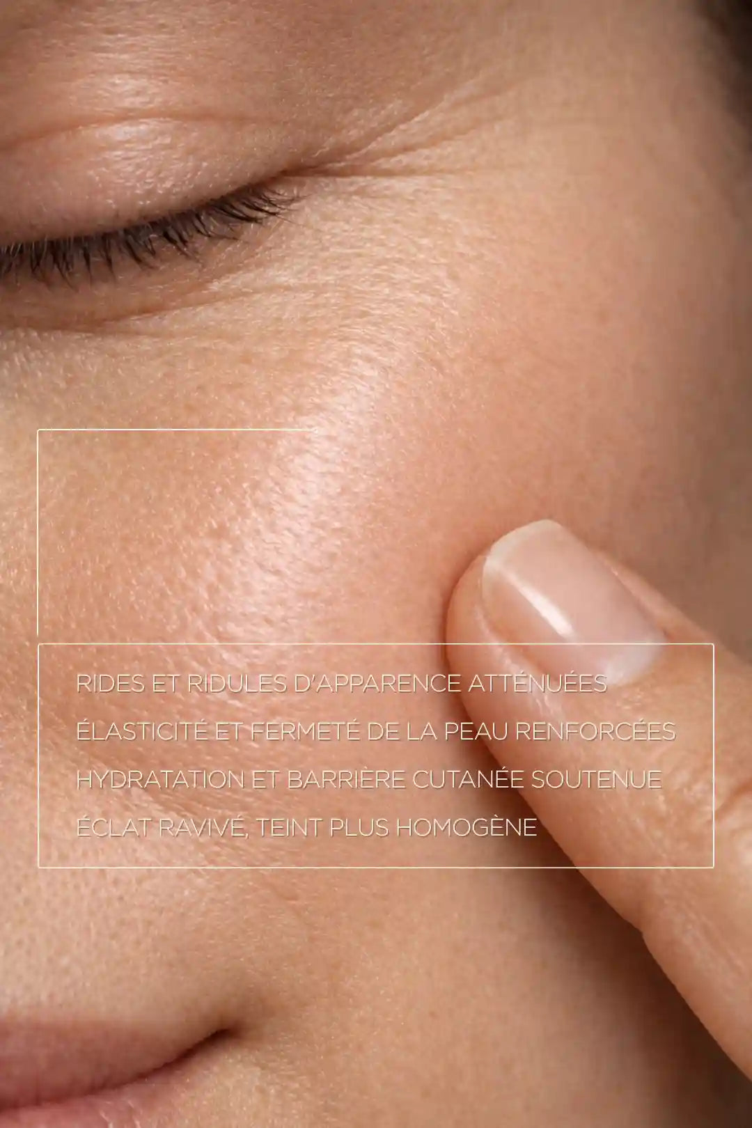 Résultat sérum peptides anti-âge rides atténuées peau plus ferme et lisse